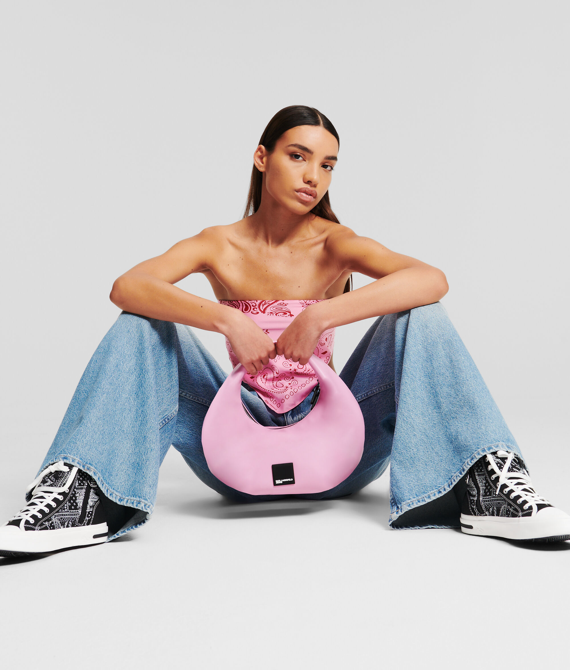 (image for) Cool KLJ BOX LOGO HOBO BAG